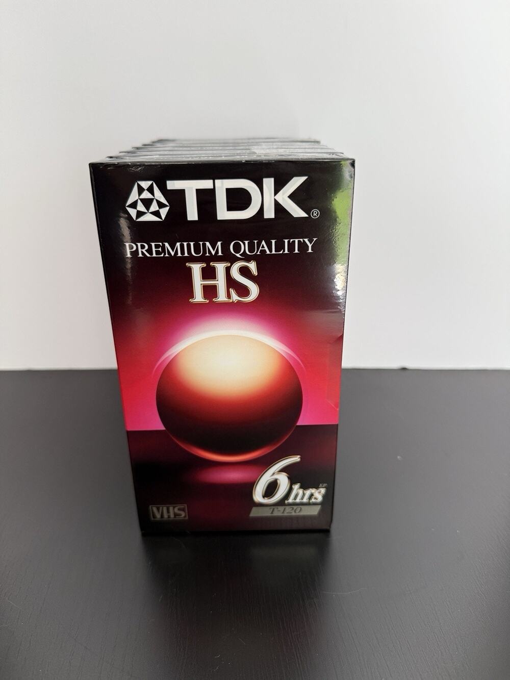 Lot of 6 Sealed TDK T-120 Minutes HS VHS Tapes 6 hour Premium Quality Blank